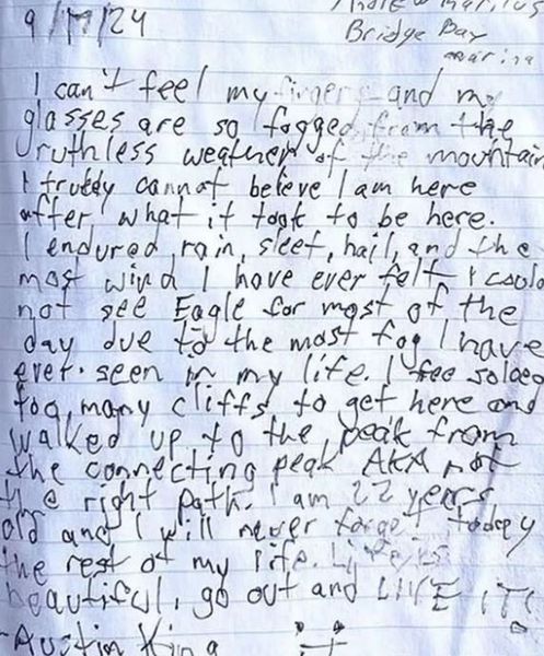 Остання записка мандрівника Остіна Кінга, про що він розповідав, туризм, подорожі, загадкові історії, зникнення людей в горах