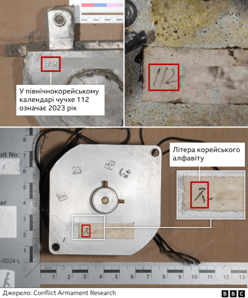 Чипове за отломки от ракети на КНДР