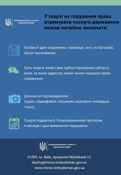закон про мову, як скаржитися, відмова обслуговувати українською, державною мовою, українська мова
