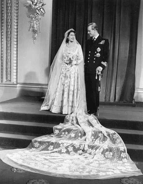 Королева Єлизавета ІІ та принц Філіп у день весілля