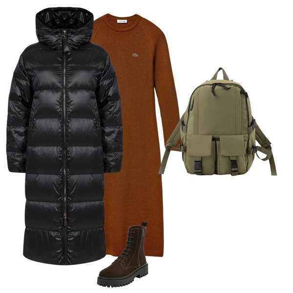 черный пуховик