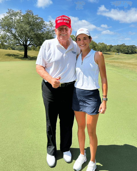 Дональд Трамп с внучкой Кай