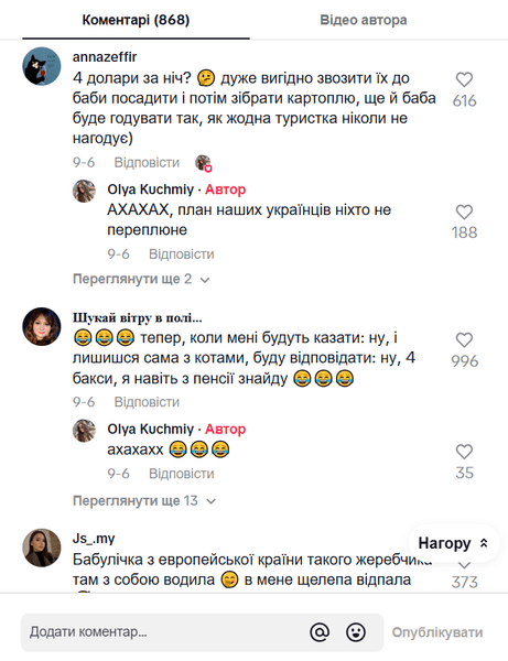 Комментарии зрителей