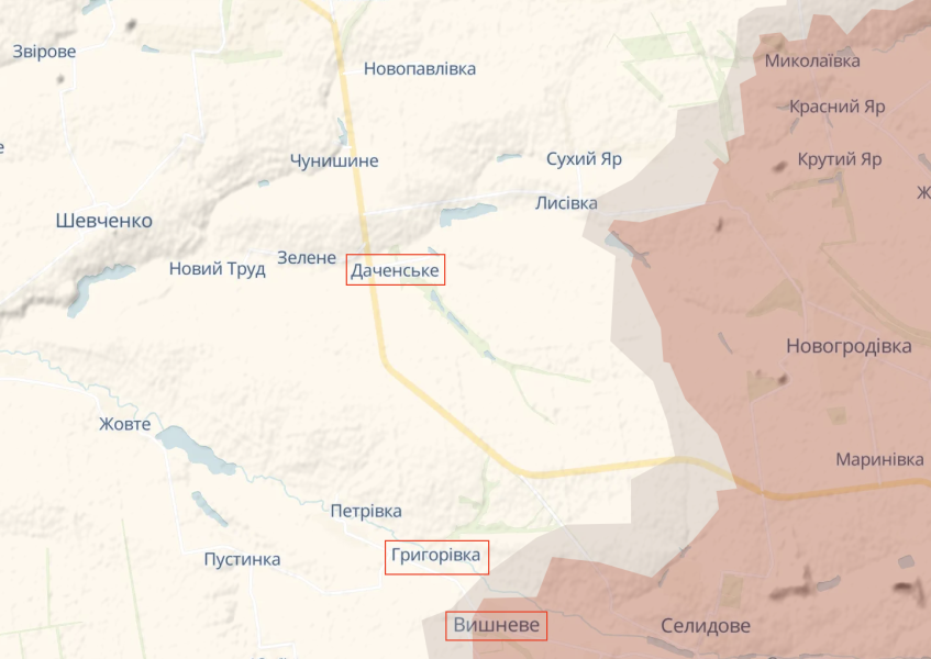 Покровський напрямок, бої Покровськ, Селидове, Донецька область, карта бойових дій