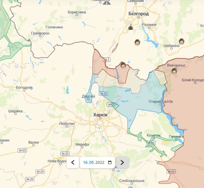 Карта бойових дій за даними DeepStateMap