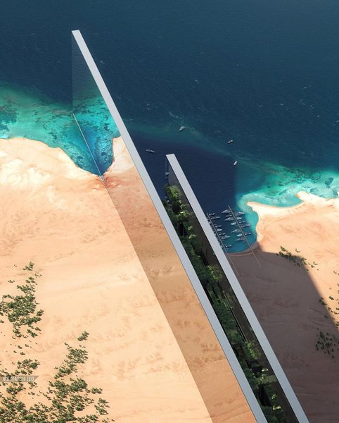 горизонтальный небоскреб линия, неом, саудовская аравия, горизонтальный небоскреб, The Line