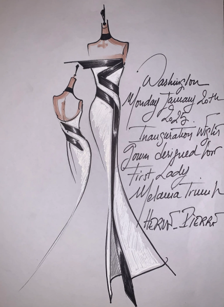 сукня Меланії Трамп, Ерве П'єр сукня, Меланія Трамп, інавгурація Трампа
