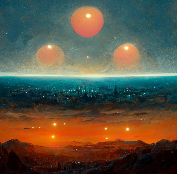 Вид з планети в системі Альфа Центавра