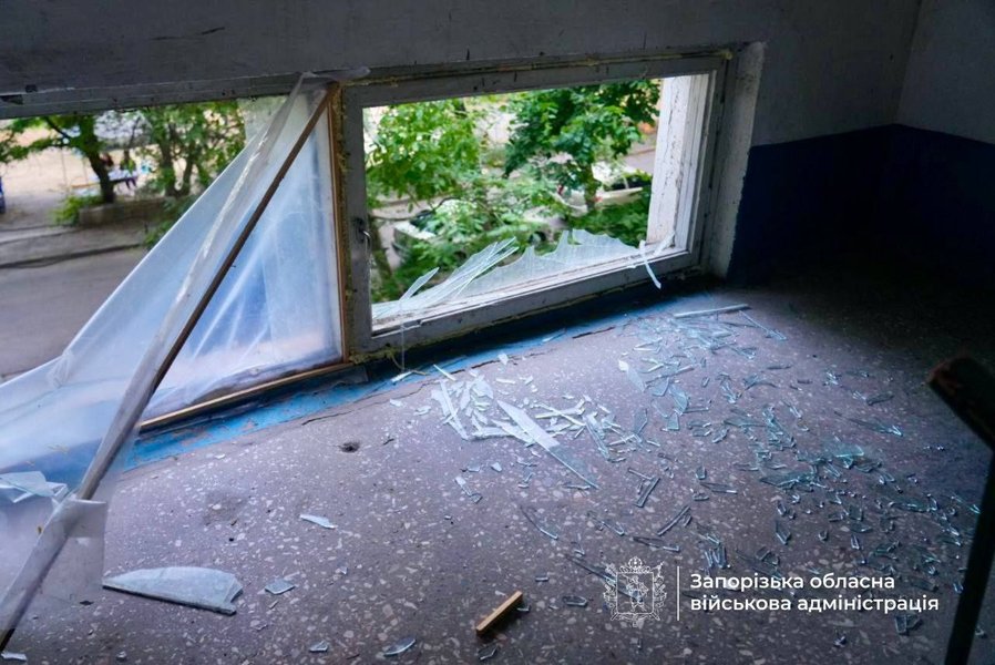 последствия обстрела Запорожья