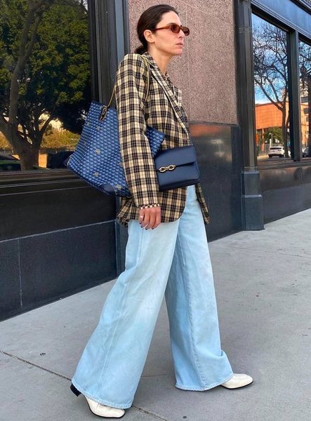 модні тренди 2023, осінь 2023, образи, джинси, блейзер