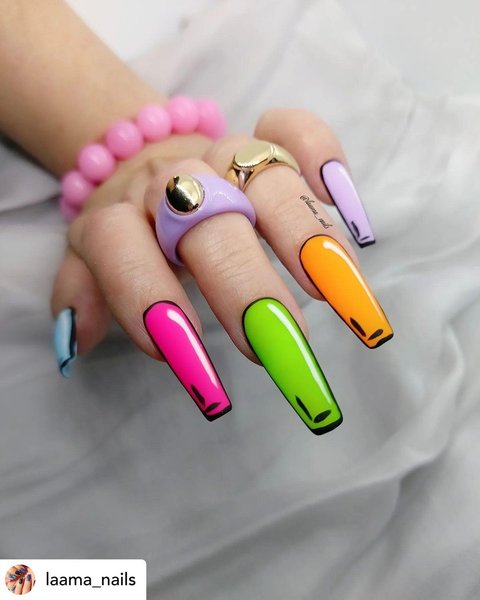 Comic Book Nails, ногти из комикса, 2-D ногти, 2-D маникюр, тренды маникюра, модный маникюр