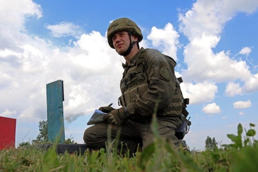 Нацгвардия, учения, боец