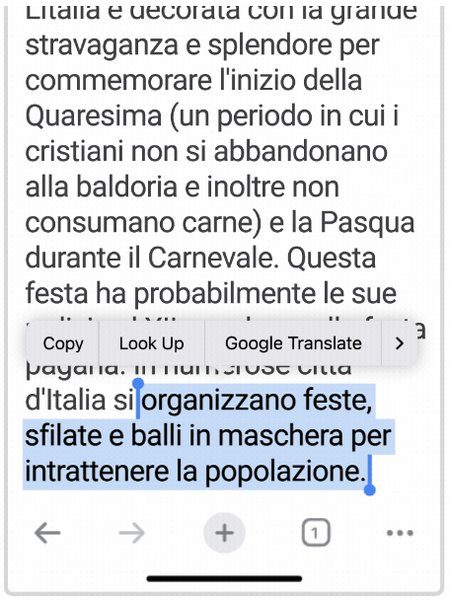 мобильный браузер, Chrome