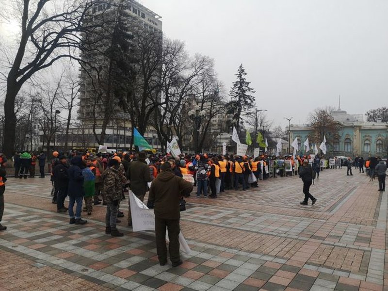 Акция охотников, вр, рада, митинг, притравочные