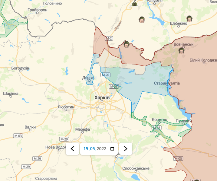 Карта бойових дій за даними DeepStateMap
