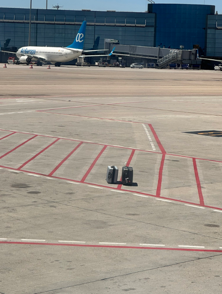 Пассажир самолета увидел на взлетной полосе свои чемоданы, брошенный в аэропорту багаж, курьезы во время путешествий, приколы