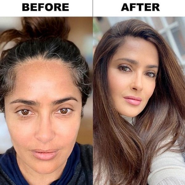 Сальма Хаек без макияжа, звезды без макияжа