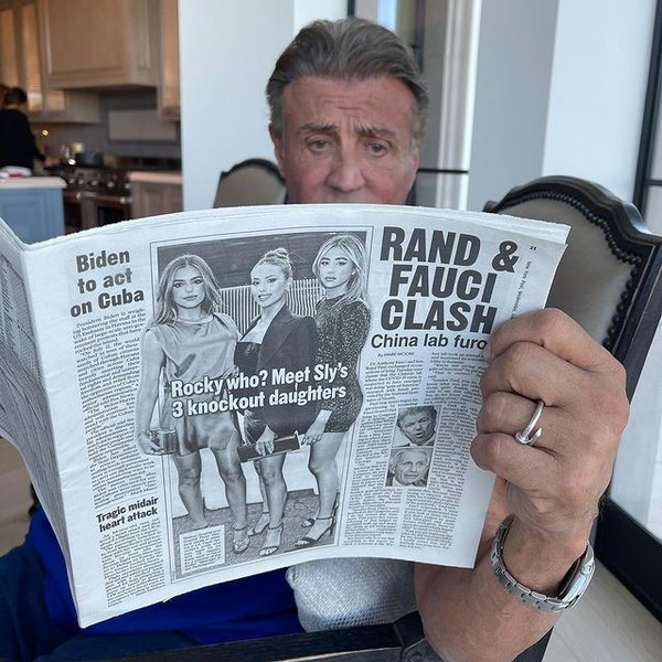 Сильвестр Сталлоне, газета, дети