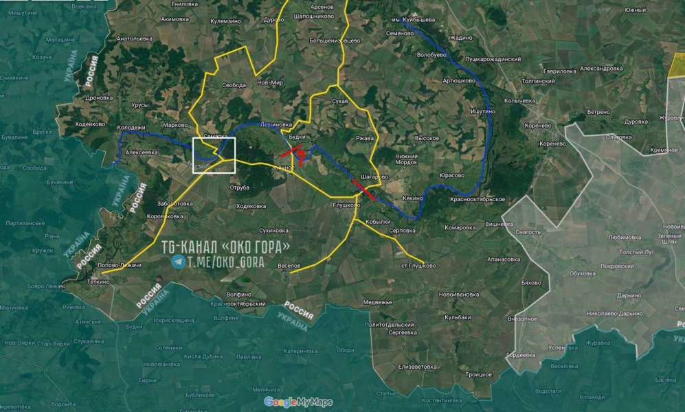 ситуація з мостами через Сейм Прорив в Курській області, мости, Кариж, Зване, Глушково, 16 серпня, де розташовані, карта