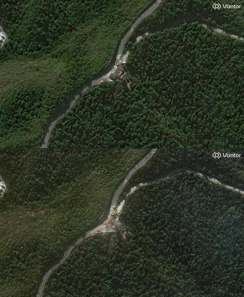 Повреждения возле охраняемого комплекса в Каракасе