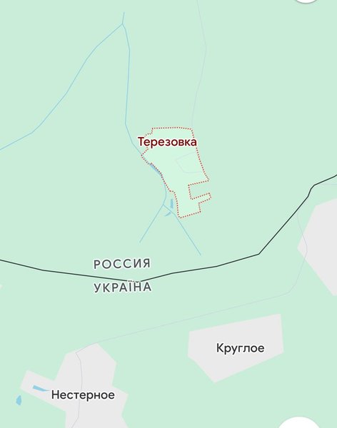 Село Терезовка на карте, РФ, карта, Терезовка