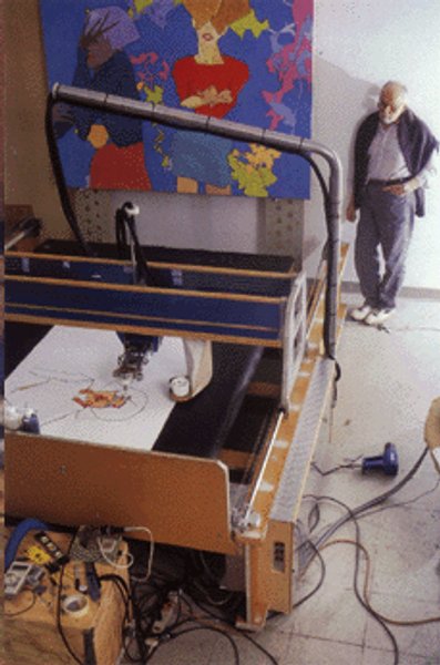 

Робот-художник и Гарольд Коэн
