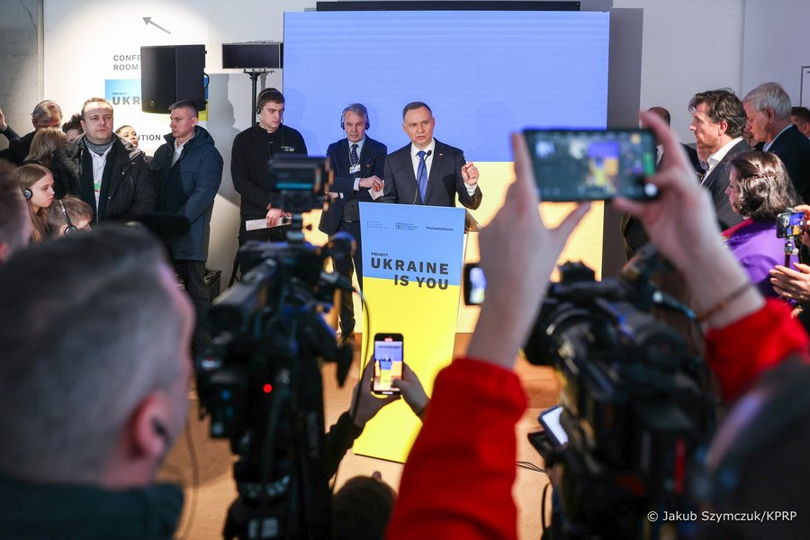 Анджей Дуда в Українському домі в Давосі