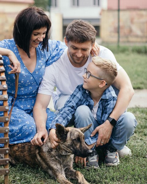 Оля Цибульская с семьей