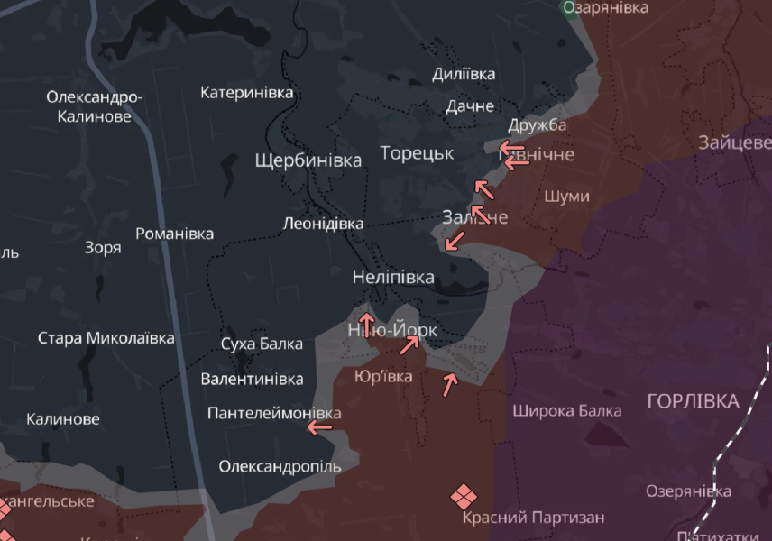 Що відбувається у Донецькій області Карта бойових дій