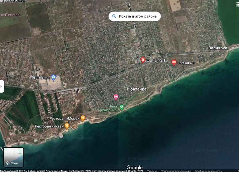 Одеська область, Фонтанка 3 Карта Одеської області