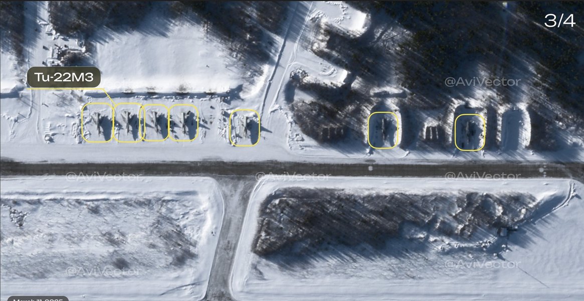 самолеты РФ на авиабазе Оленья