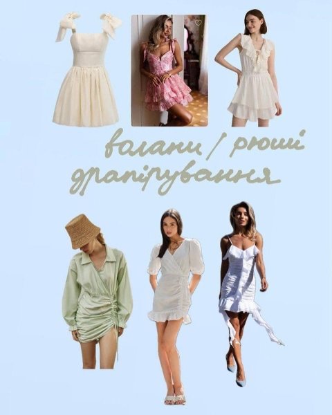сукні, літні сукні, тренди, одяг, образи Волани/рюші/драпірування