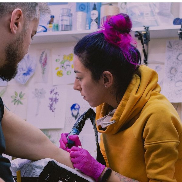 ескіз татуювання, тату байрактара, роботи Дар'я Кріж, татуювання україна, патріотичні тату