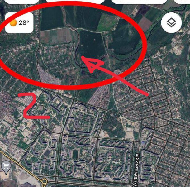 Базування ЗС РФ біля військкомату Карта