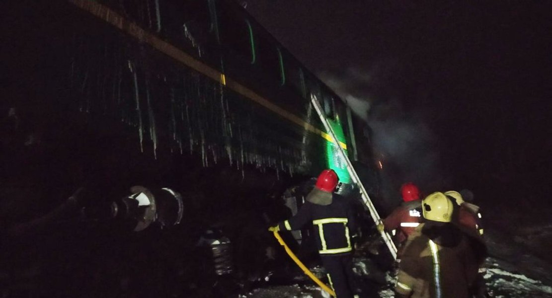 Житомирщина, поезд, Львов-Бахмут, возгорание, пожар,