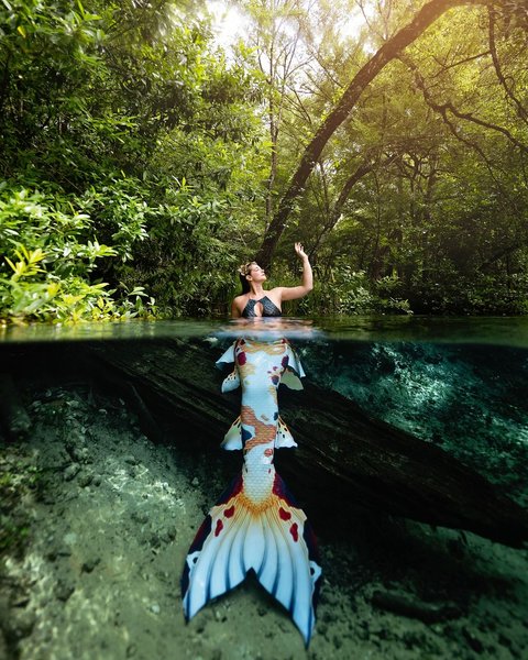 Бренди Энтони стала русалкой, необычное хобби, интересная работа, женщина купила хвост за 6 тысяч долларов, курьезы, приколы