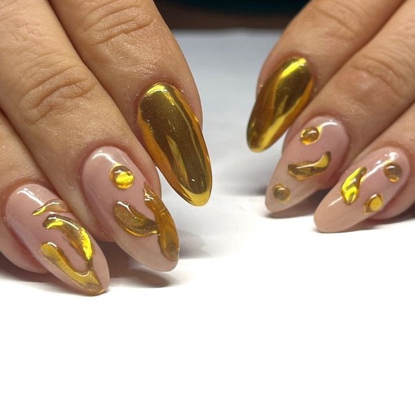 маникюр новый год, маникюр на новый год, новогодний маникюр, тренды маникюра, золотой маникюр