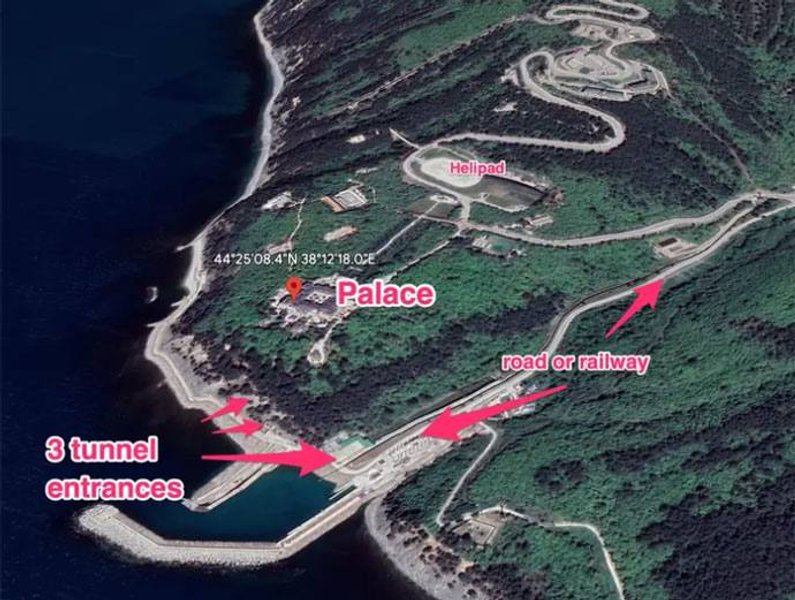 Підземний план палацу Путіна у Геленджику