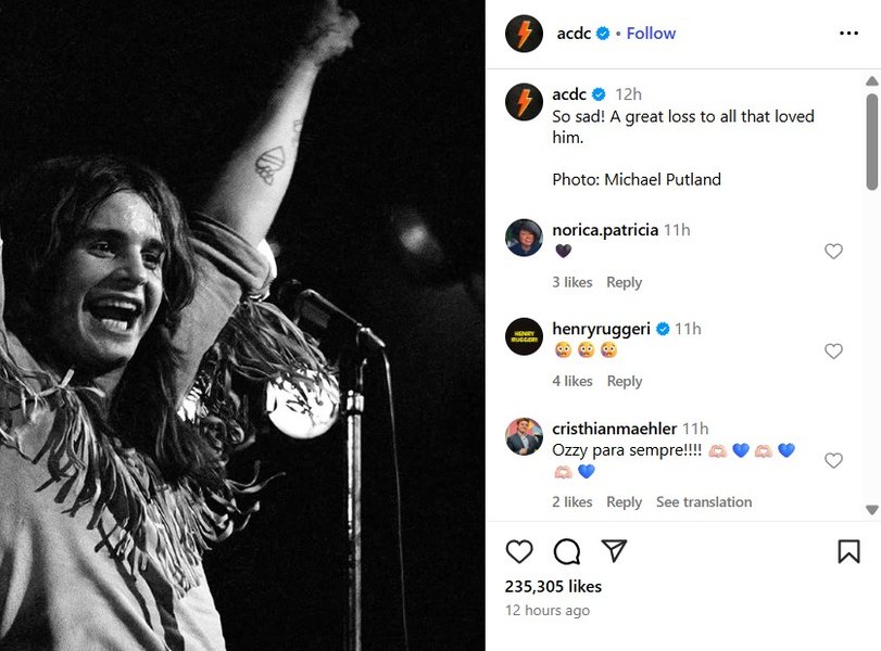 Оззи Осборн умер — реакция ACDC