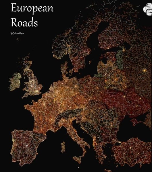 карта доріг європа