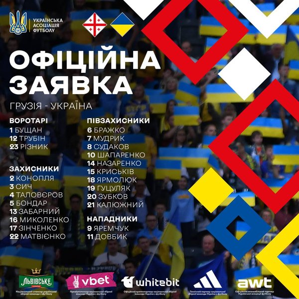 Заявка Реброва на матч, Украина Грузия, Грузия Украина футбол