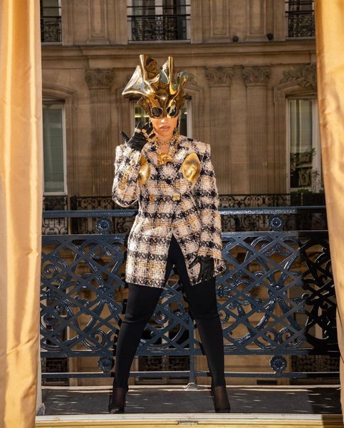 Карди Би, Schiaparelli, твидовый жакет, модный жакет, тренд сезона