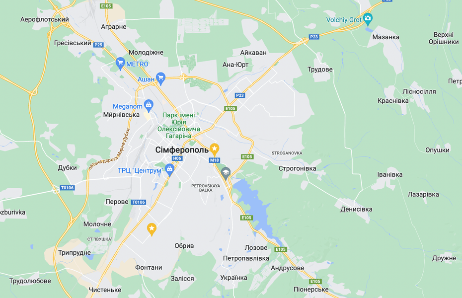 Центральный автовокзал и городская клиническая больница №7 на карте