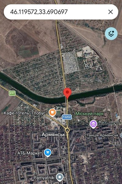 карта мосту в Армянську
