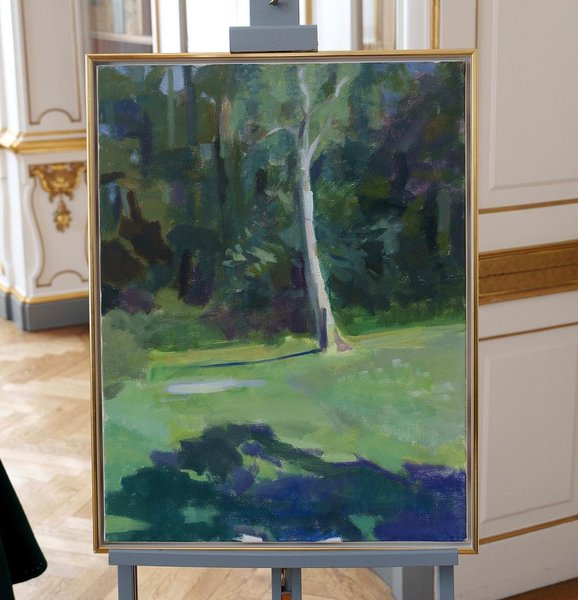 Володимир Зеленський та Олена Зеленська на зустрічі з королевою Данії Маргрете