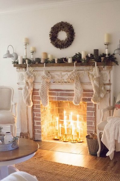 новогодний декор, как украсить дом свечами, композиция со свечами, как использовать свечи для рождественского декора