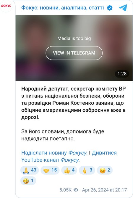 Роман Костенко о военной помощи Украине