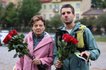 Фредерік Сплендоре біля Поля почесних поховань у Львові після фінішу благодійного забігу
