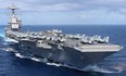 USS Gerald Ford, найбільший у світі авіаносець США, Атлантичний океан, квітень 2022 року