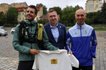 Фредерік Сплендоре біля Поля почесних поховань у Львові після фінішу благодійного забігу